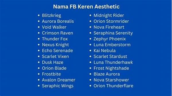 Nama Fb Pro Aesthetic