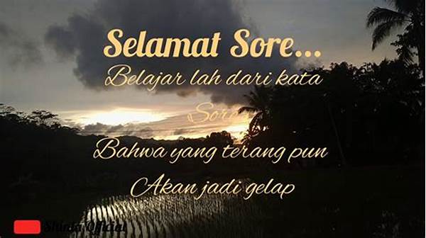 Kata Selamat Sore Fb Pro