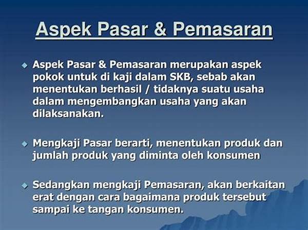 Aspek Pasar Pemasaran Studi Kelayakan Bisnis