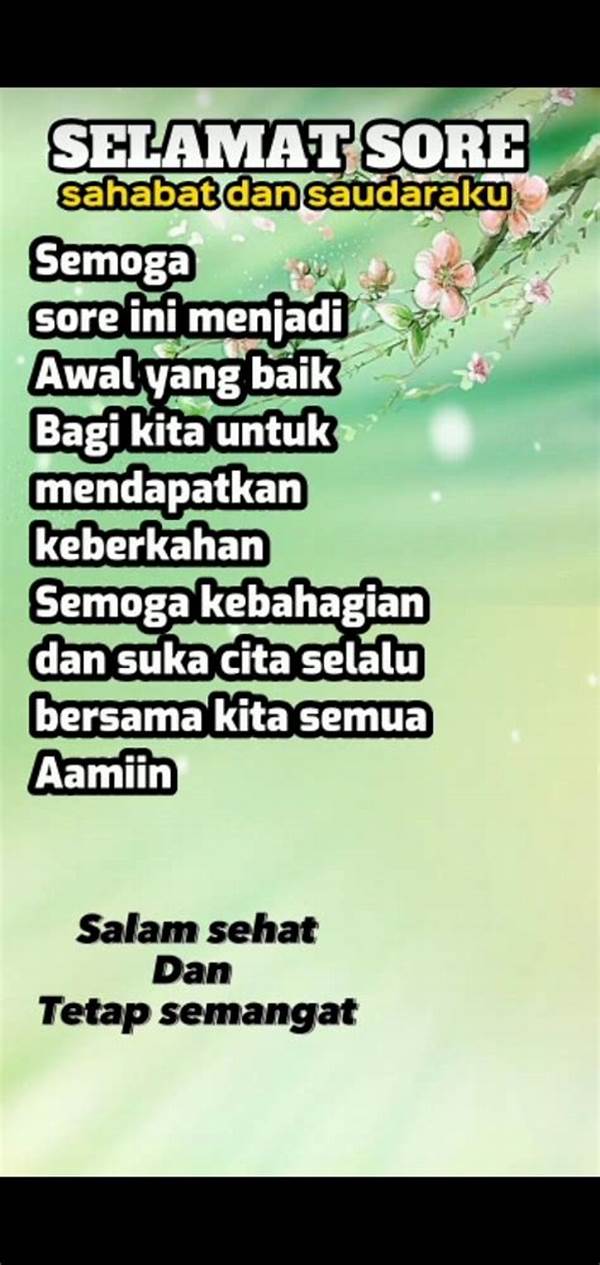 Kata Kata Selamat Sore Di Fb Pro