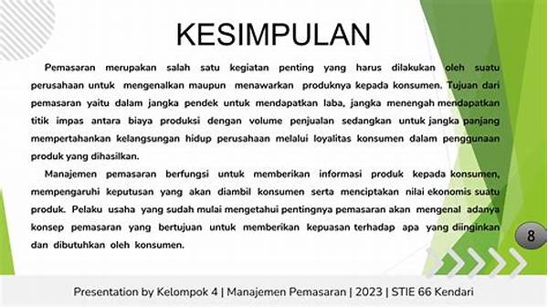 Kesimpulan Manajemen Pemasaran