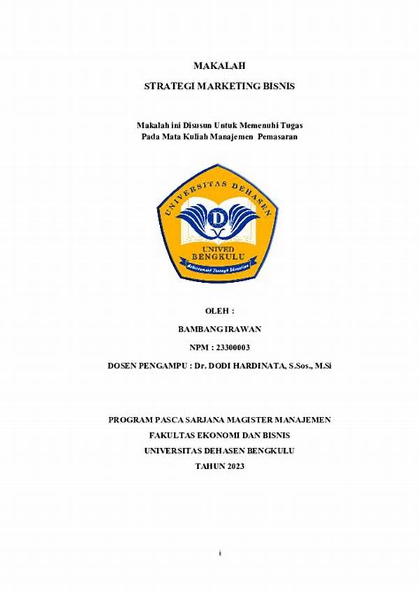 Makalah Strategi Pemasaran Bisnis