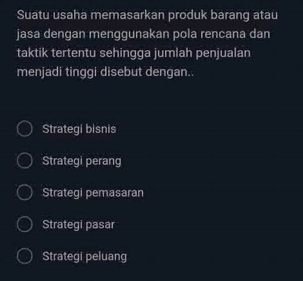 Upaya Memasarkan Suatu Produk Dengan Menggunakan Pola Rencana