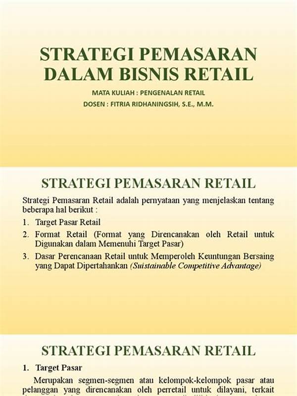 Strategi Pemasaran Bisnis Retail